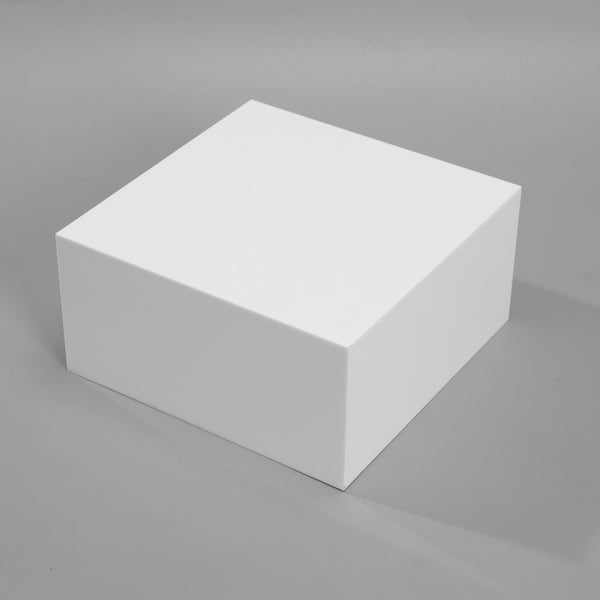 Square White Acrylic Table Risers (set of 3)