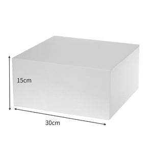 Square White Acrylic Table Risers (set of 3)