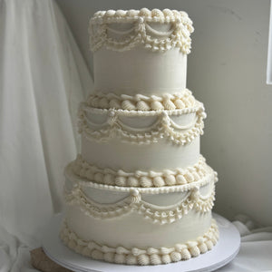 3T ROUND Vintage Cake 6" 8" 10" (74 pax)